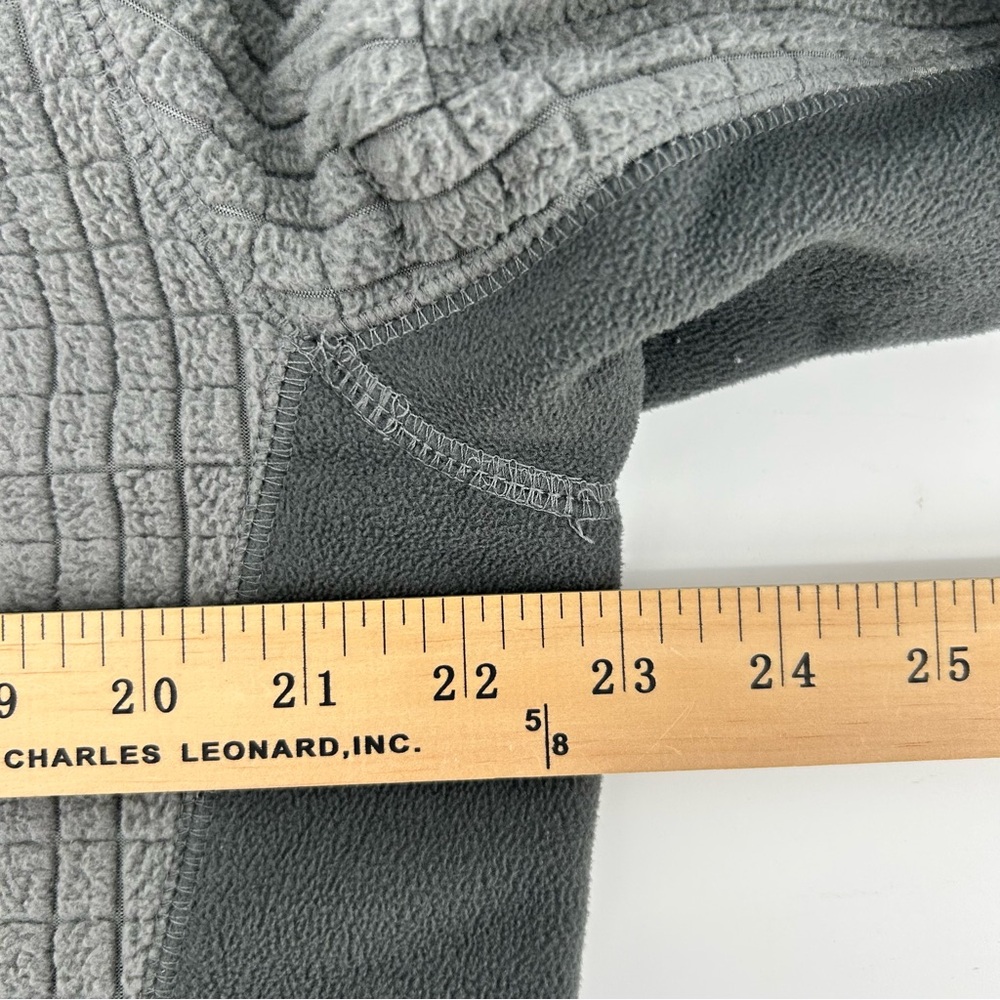 L.L. Bean Mountain Classic Windproof Fleece Grid Grey Jacket Mens Medium Hiking - Picture 9 of 11